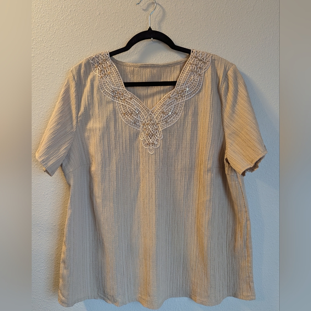 NWOT Shein Embellished Blouse Size XL